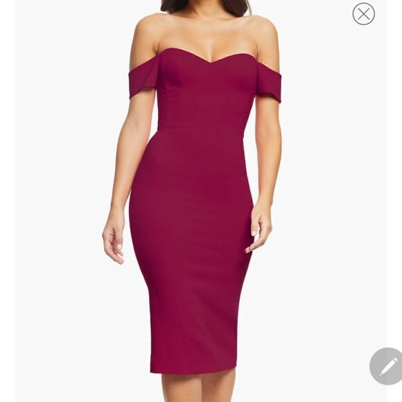 NWT Dress the Poulation Bailey off the shoulder Body con dress - Picture 1 of 6